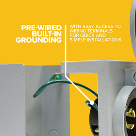 PB30 rain-tight steel body protects connections in outdoor environments
