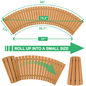 RELIANCER cedar curved walkway highlighting elegant curve for stylish garden accents.