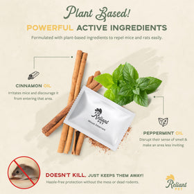 Reliant Pet mouse repellent pouches in garage convey outdoor protection.