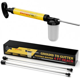 Relime diatomaceous earth duster with pump-powered action for smooth, continuous dispersion.