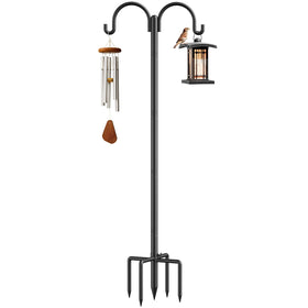 Relx Bird Feeder Pole with 5-prong base secures heavy feeders outdoors.