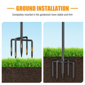 Relx Bird feeder pole holds feeders up to 20 lbs.