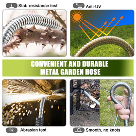 Relxitl ergonomic 10-pattern nozzle for versatile garden watering.