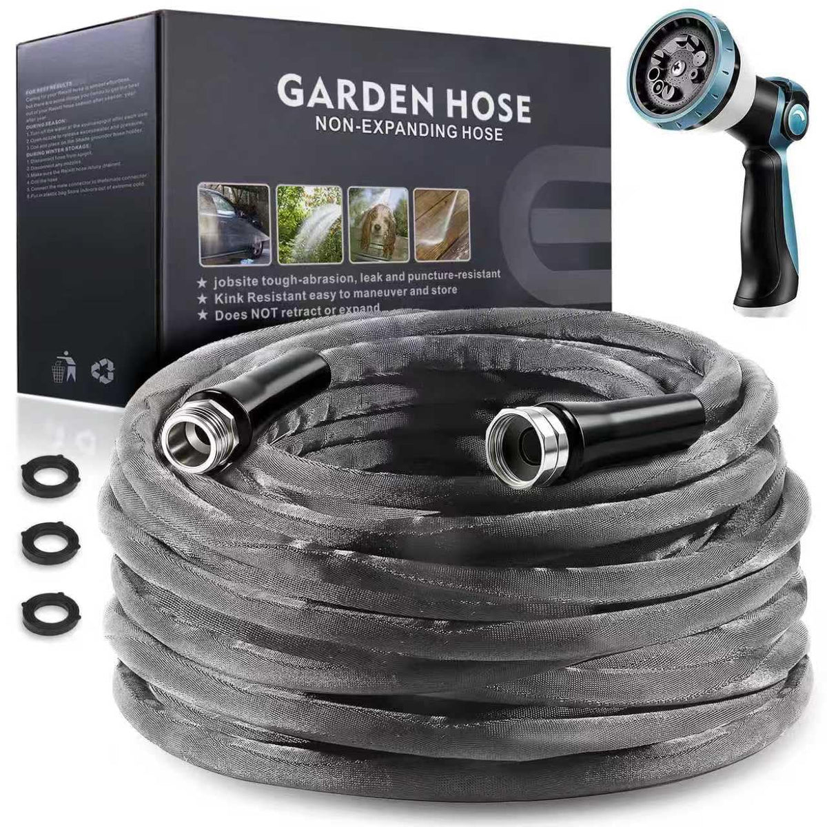 Relxitl garden hose 100ft demonstrates durability for long watering sessions.
