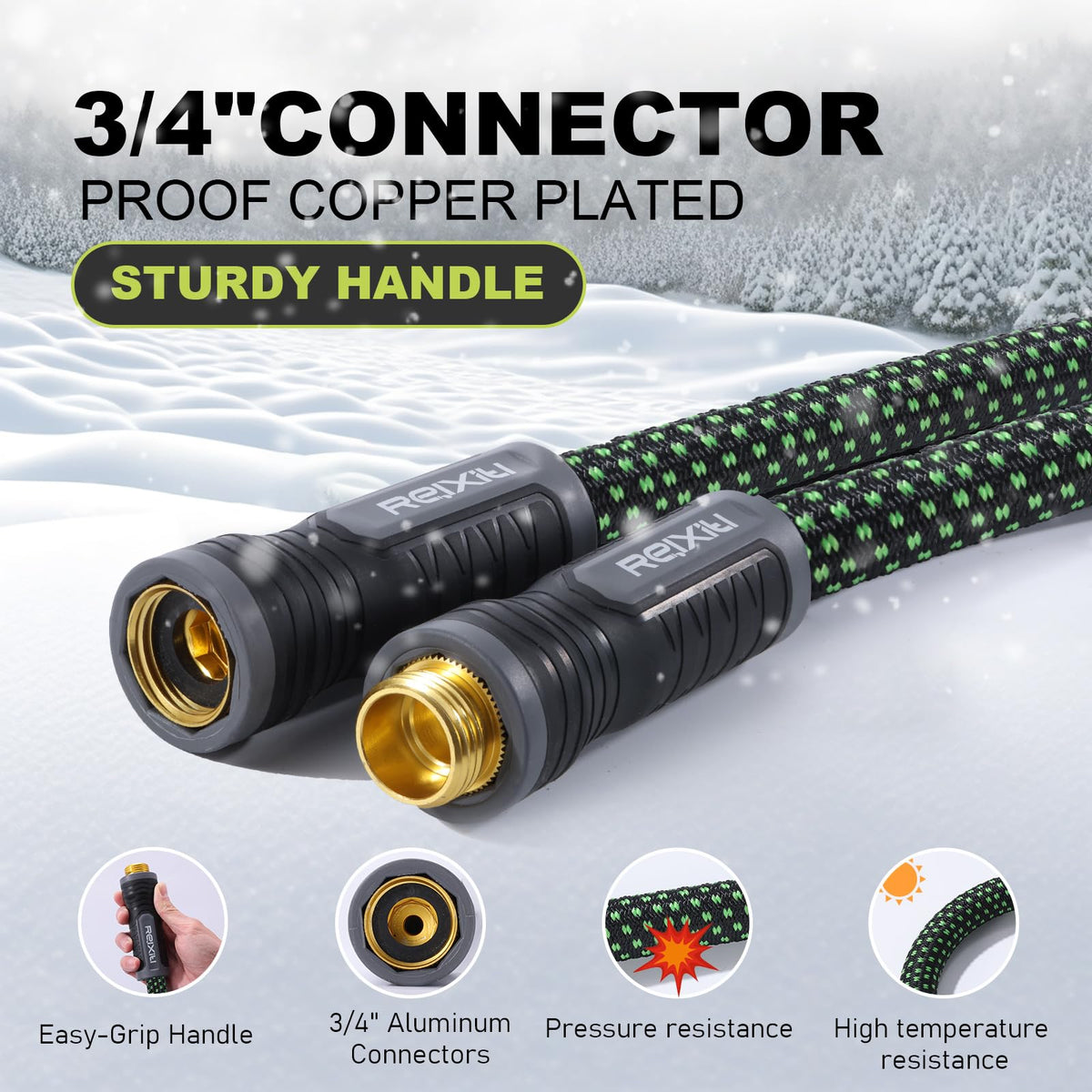 Relxitl all-weather flexibility stays pliable in heat or cold for year-round tasks.