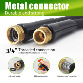 Relxitl rust-proof garden hose maintains smooth performance in outdoor conditions.