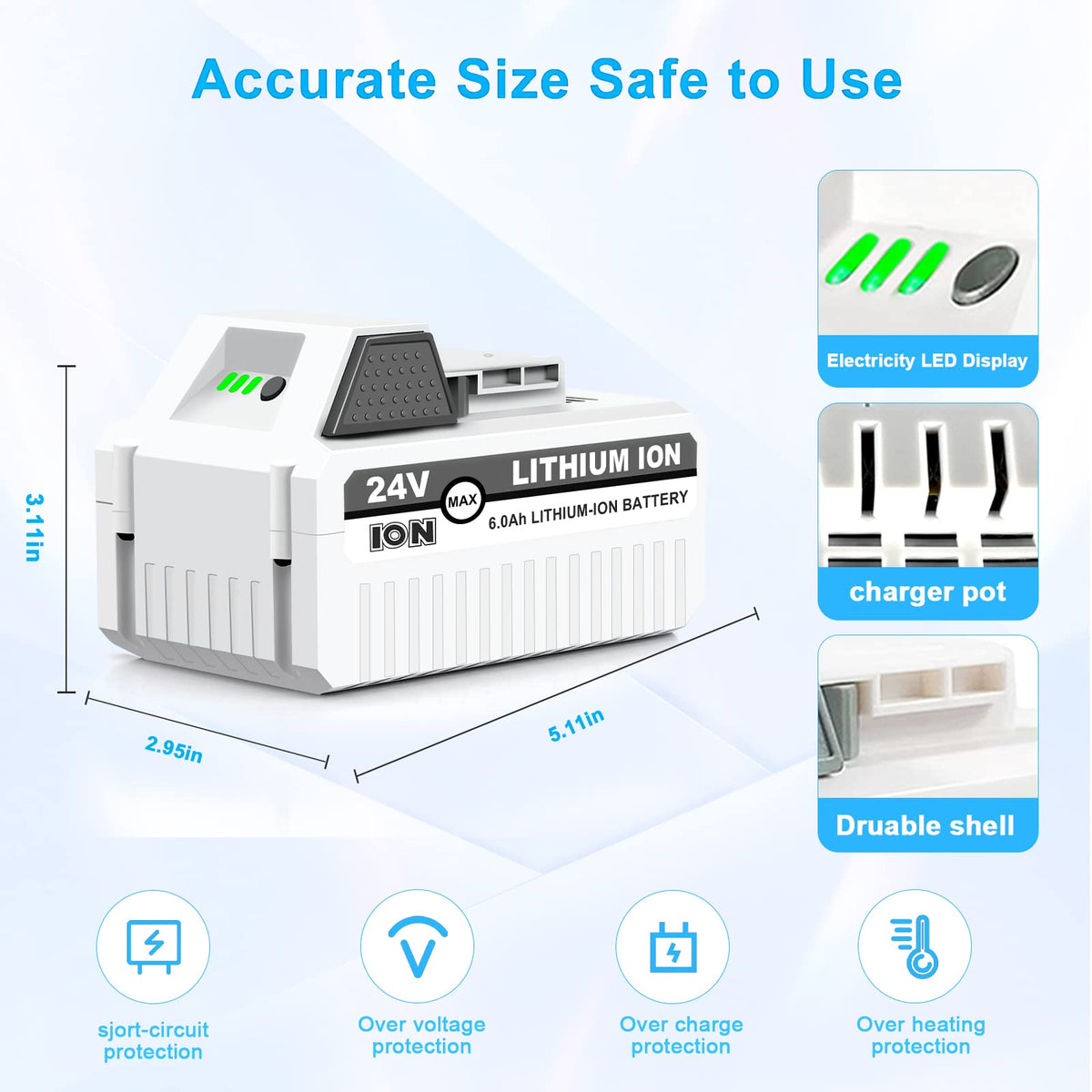 Remate 6.0Ah battery delivers longer run time for 24V tools