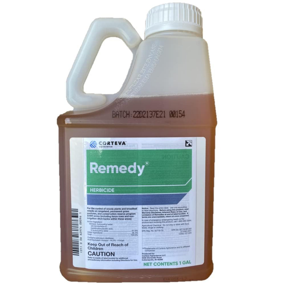 Remedy Ultra 1-gallon bottle for pasture brush control and restoration.