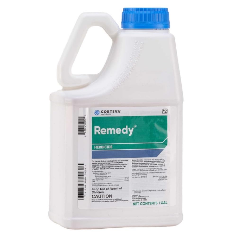 Remedy Ultra application showing brush control along fence lines in a field.