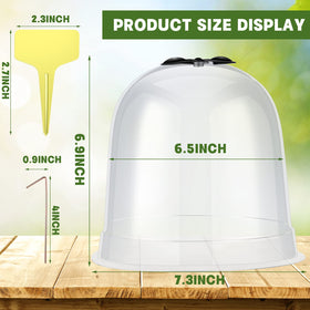 Remerry metal ground pegs secure cloches for stable protection in windy days.