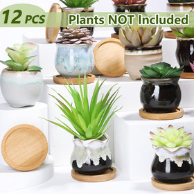 Remerry colorful glaze ceramic pot perfect for desk or windowsill decor