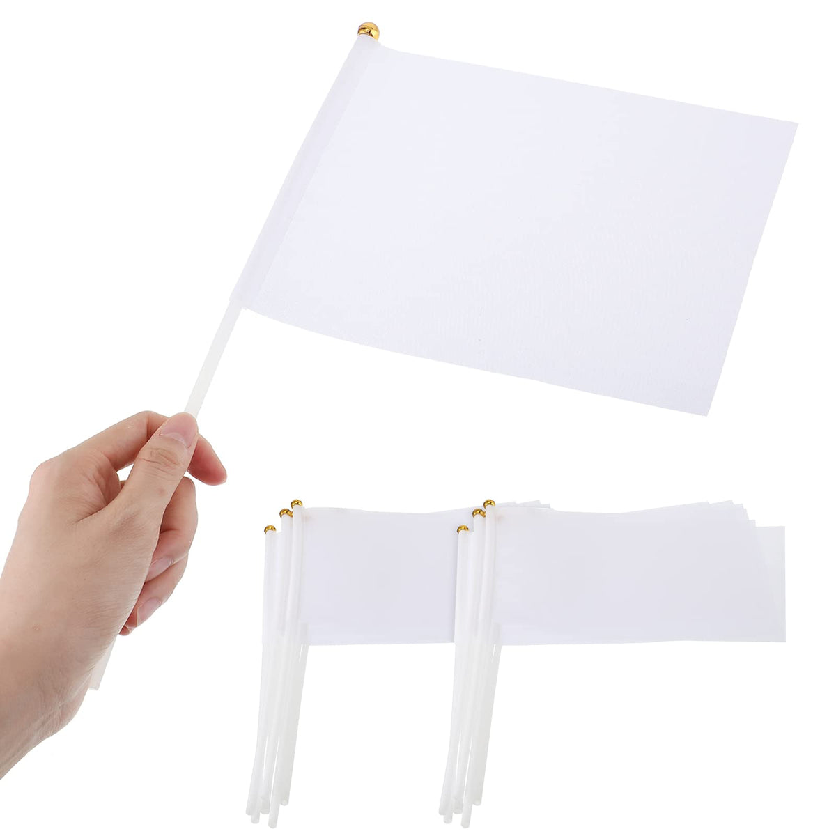 Remerry plastic-handle mini flags, durable and reusable