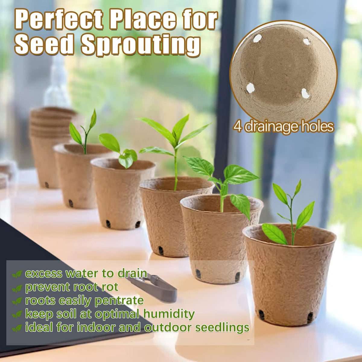 REMIAWY biodegradable seed starter kit includes 102 pots and 50 labels.