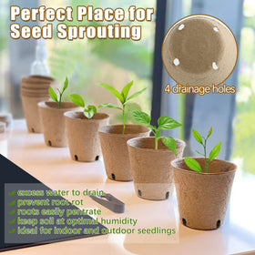 REMIAWY biodegradable seed starter kit includes 102 pots and 50 labels.