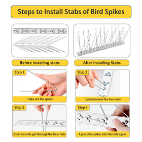 REMIAWY balcony spikes deter small animals on ledges and rails.