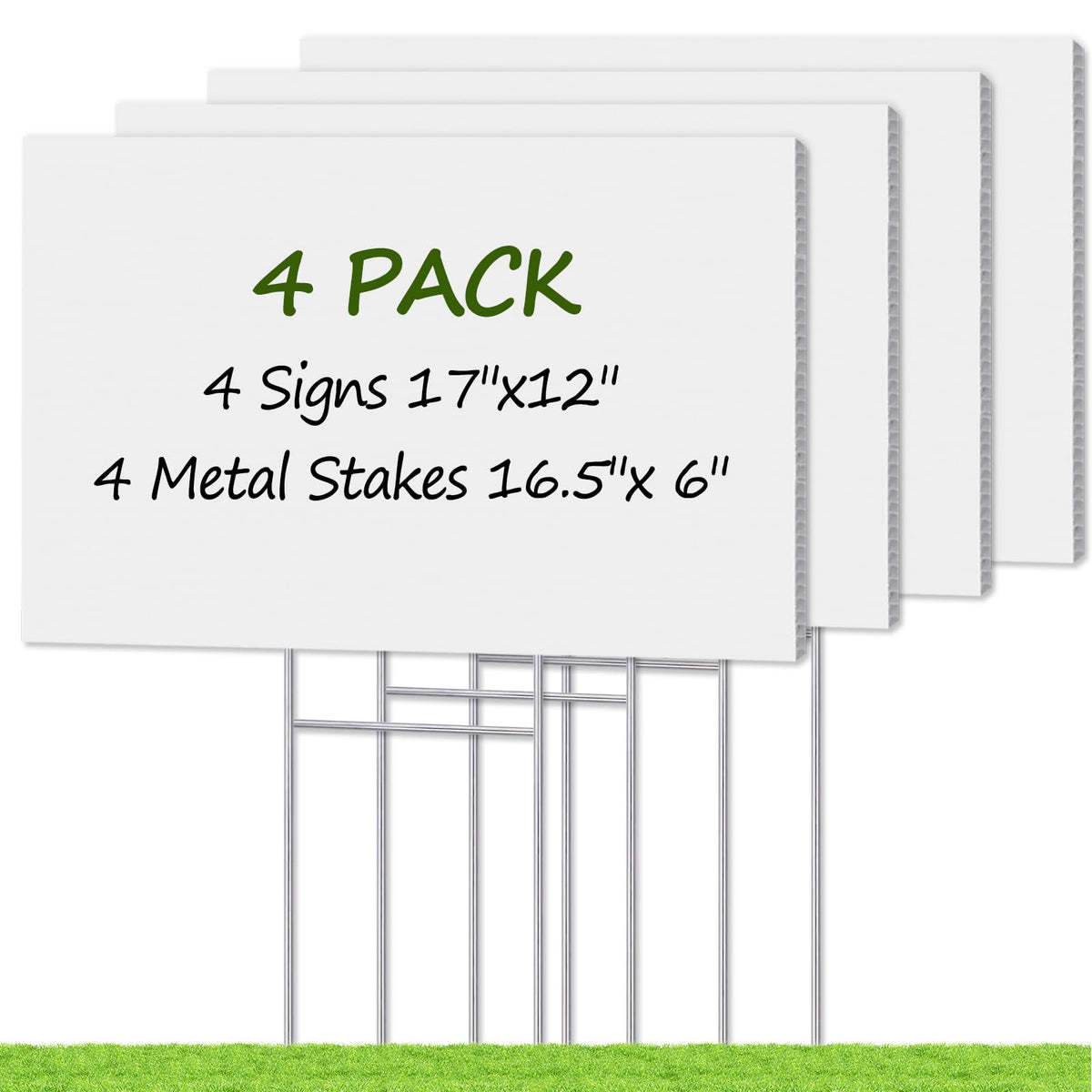 REMIAWY blank yard signs 17x12 with stakes for durable outdoor visibility.