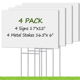 REMIAWY blank yard signs 17x12 with stakes for durable outdoor visibility.