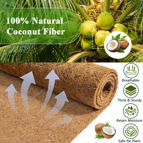 Remiawy Coco Liner Roll trimmed to fit a hanging basket for neat edges.