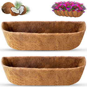 REMIAWY Coco Liners for a 24-inch window box promoting drainage and healthy roots