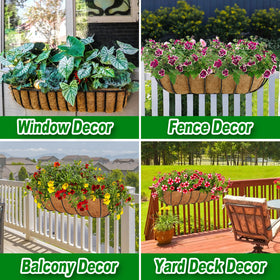 REMIAWY Coco Liners on a garden deck elevating decor while stabilizing soil
