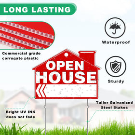 REMIAWY double-sided open house sign for visibility from every angle