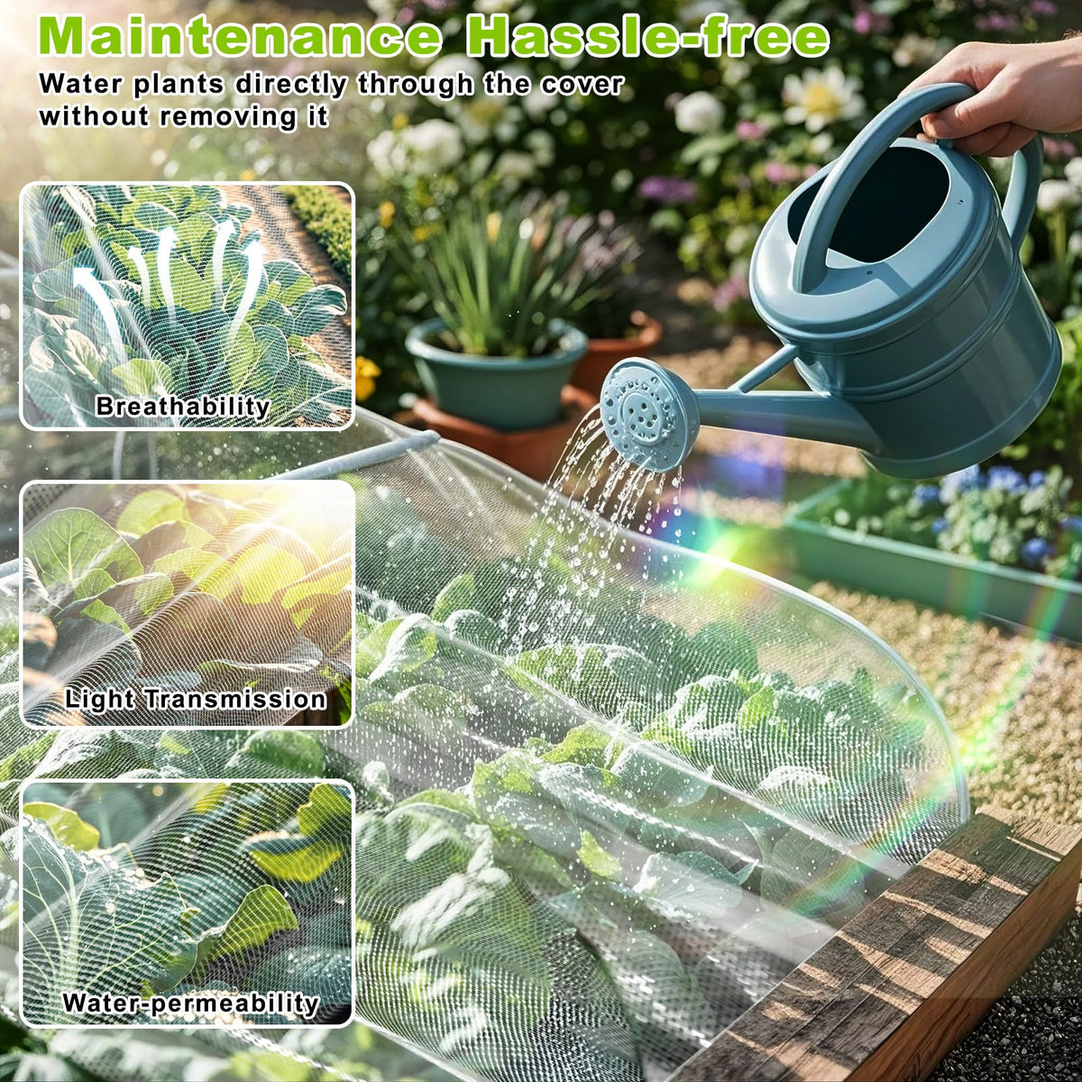 REMIAWY garden netting demonstrates tear-resistant durability outdoors