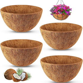 REMIAWY hanging basket coco liner, 12 inch, breathable yet moisture-retentive for vibrant plants.