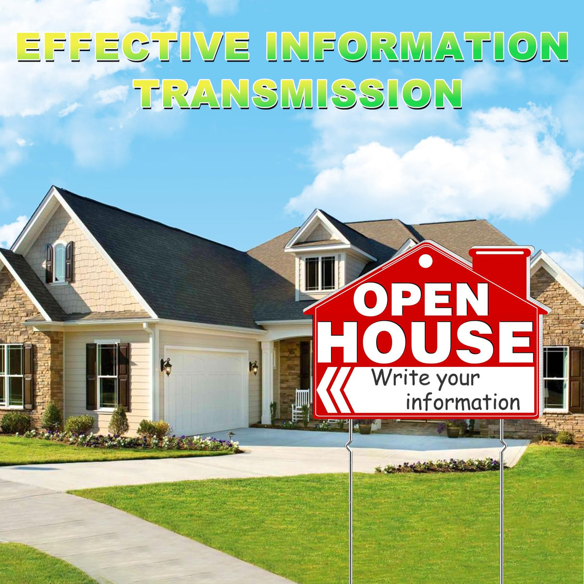 REMIAWY open house sign kit for lawn or garden displays