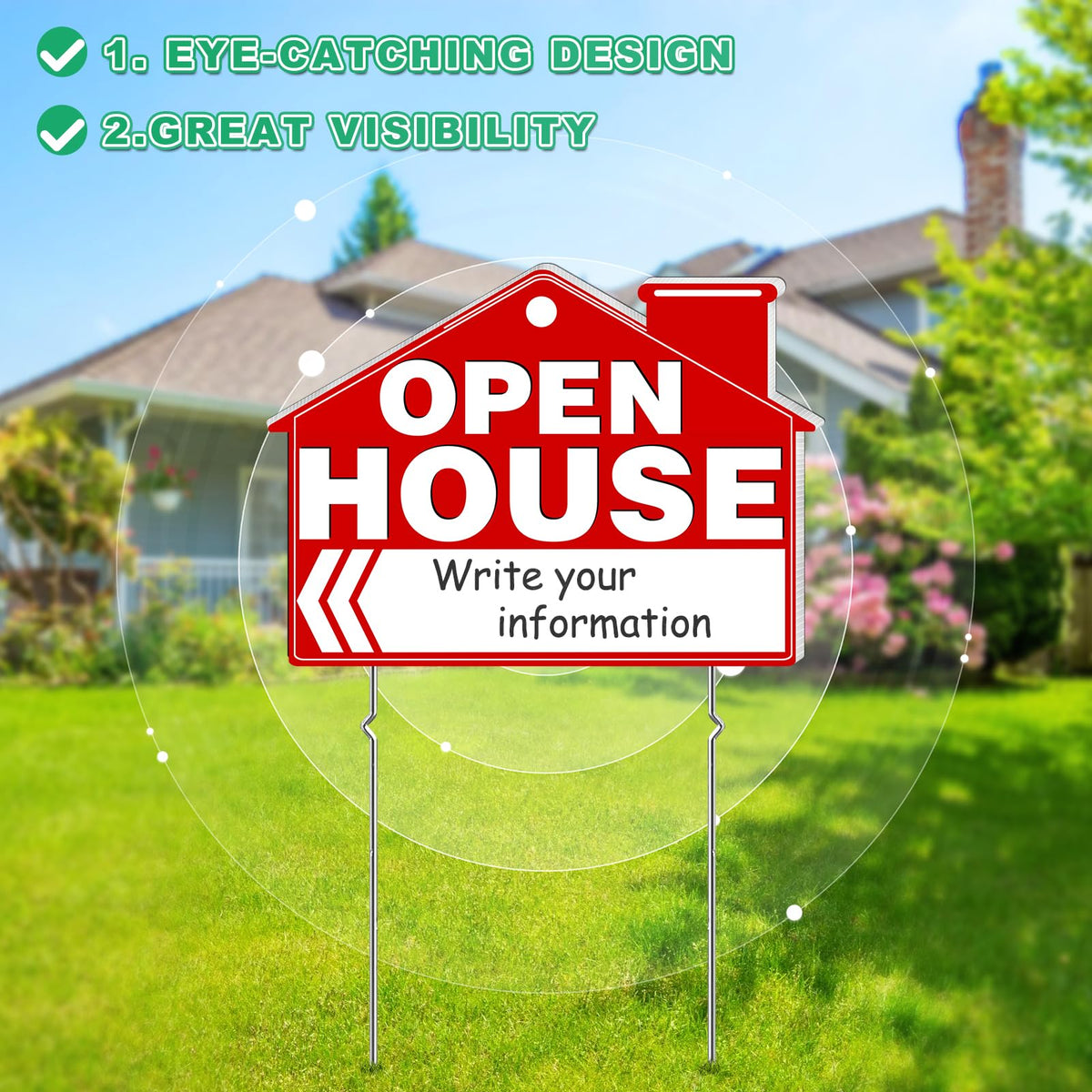 REMIAWY waterproof PP corrugated sign withstands sun and rain for open houses