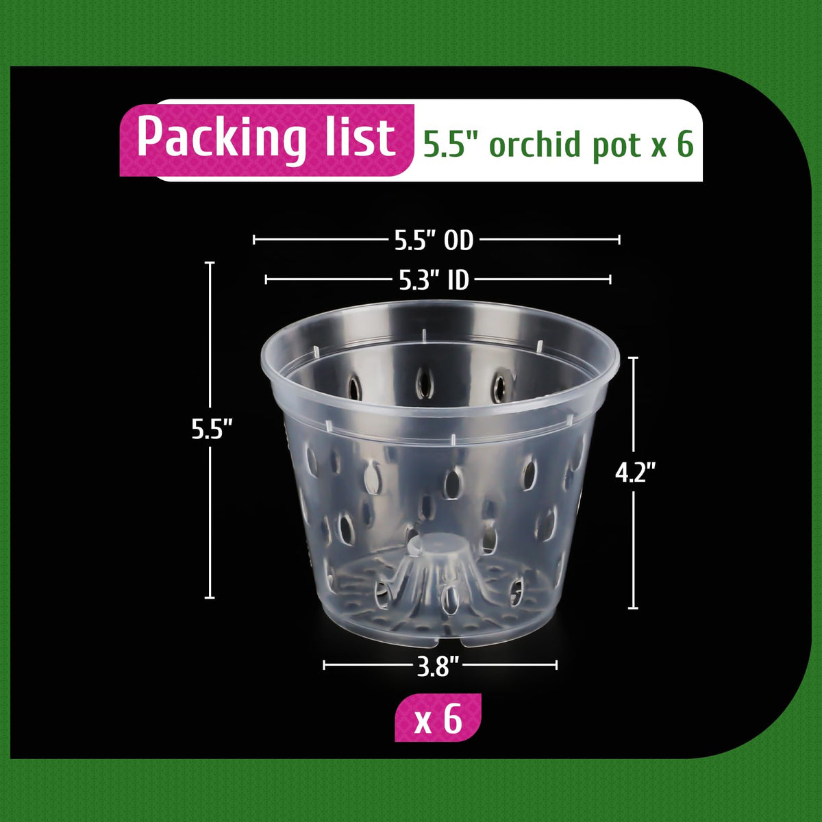 REMIAWY orchid pot pack of 6 convenient value and organization