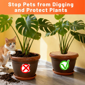 REMIAWY round soil cover suits indoor pots and outdoor planters