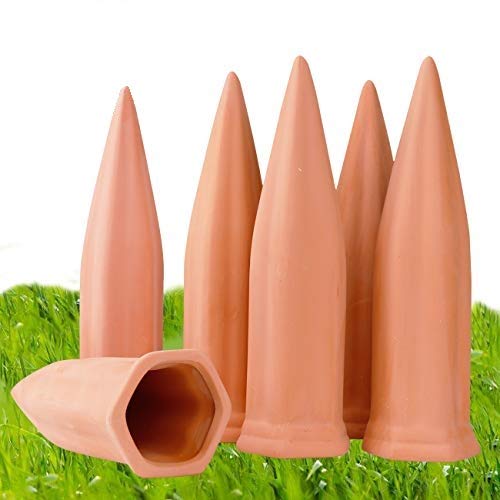 REMIAWY terracotta watering spike side view for steady soil moisture