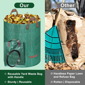 REMIAWY 32-gallon bag serves as roomy yard container