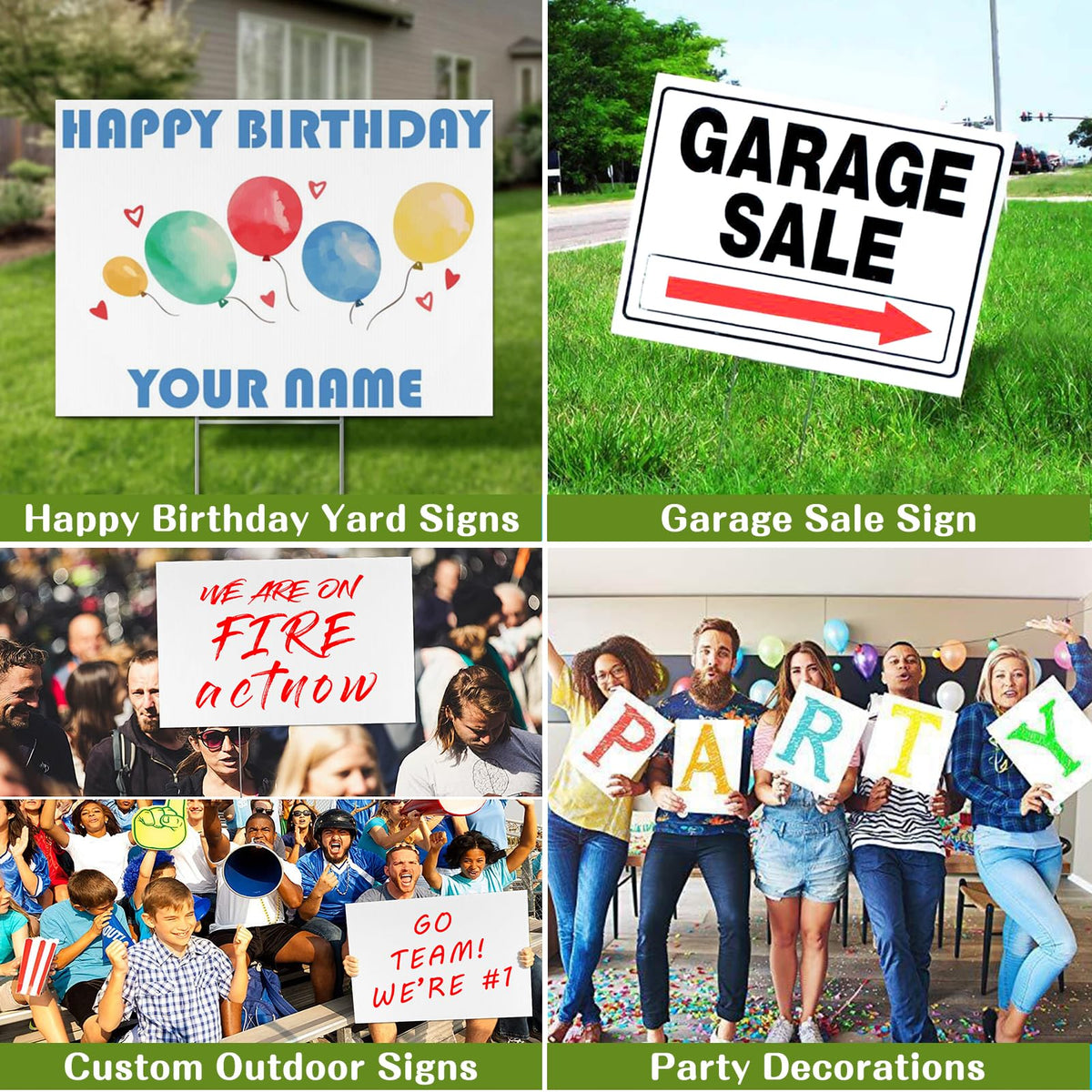 REMIAWY weatherproof corrugated plastic supports reusable signage for events.