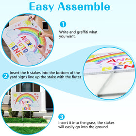 REMIAWY weatherproof corrugated plastic sign withstands rain and wind