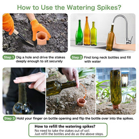 REMIAWY wine-bottle compatibility with spikes for eco-friendly watering