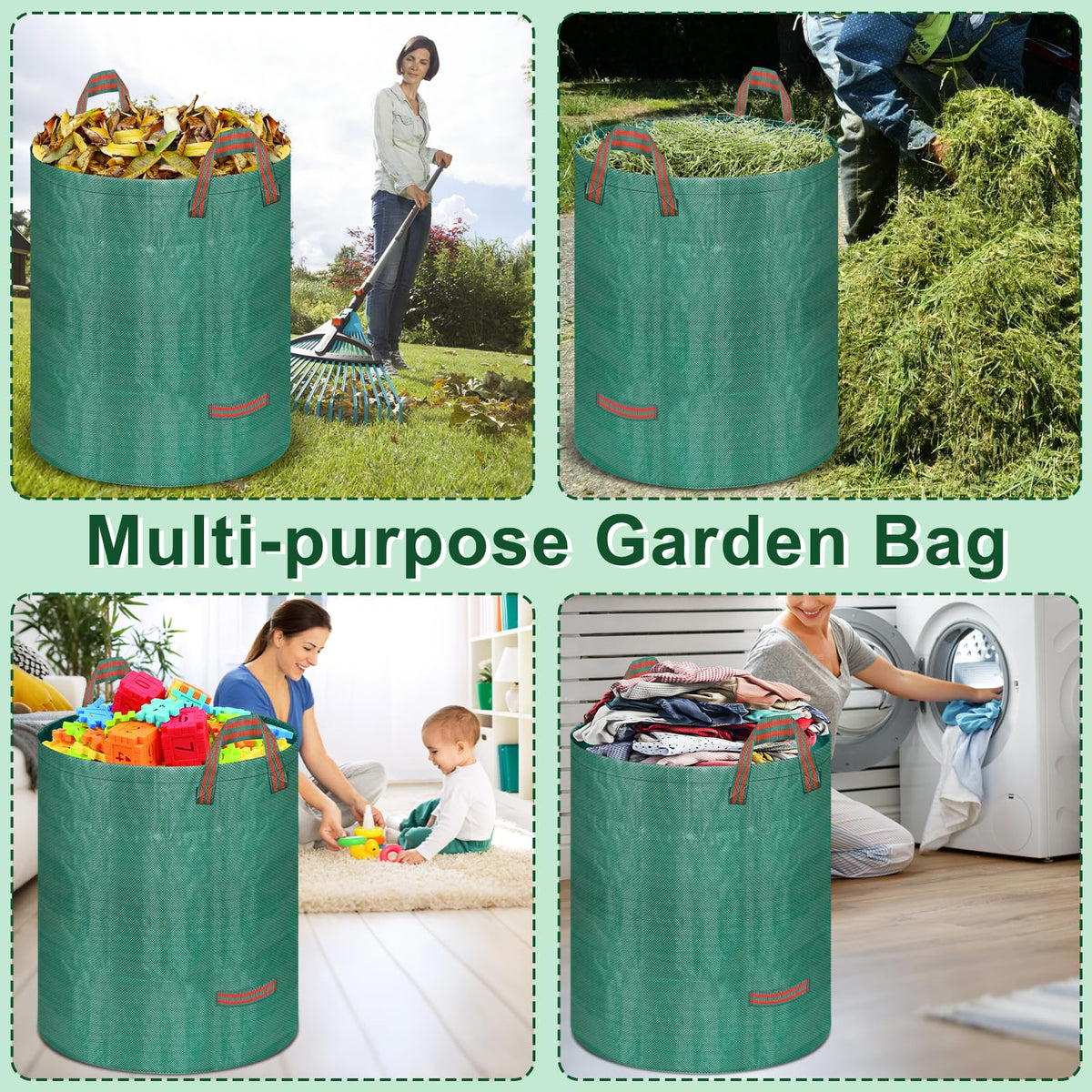 REMIAWY versatile bags handle leaves, weeds, and branches