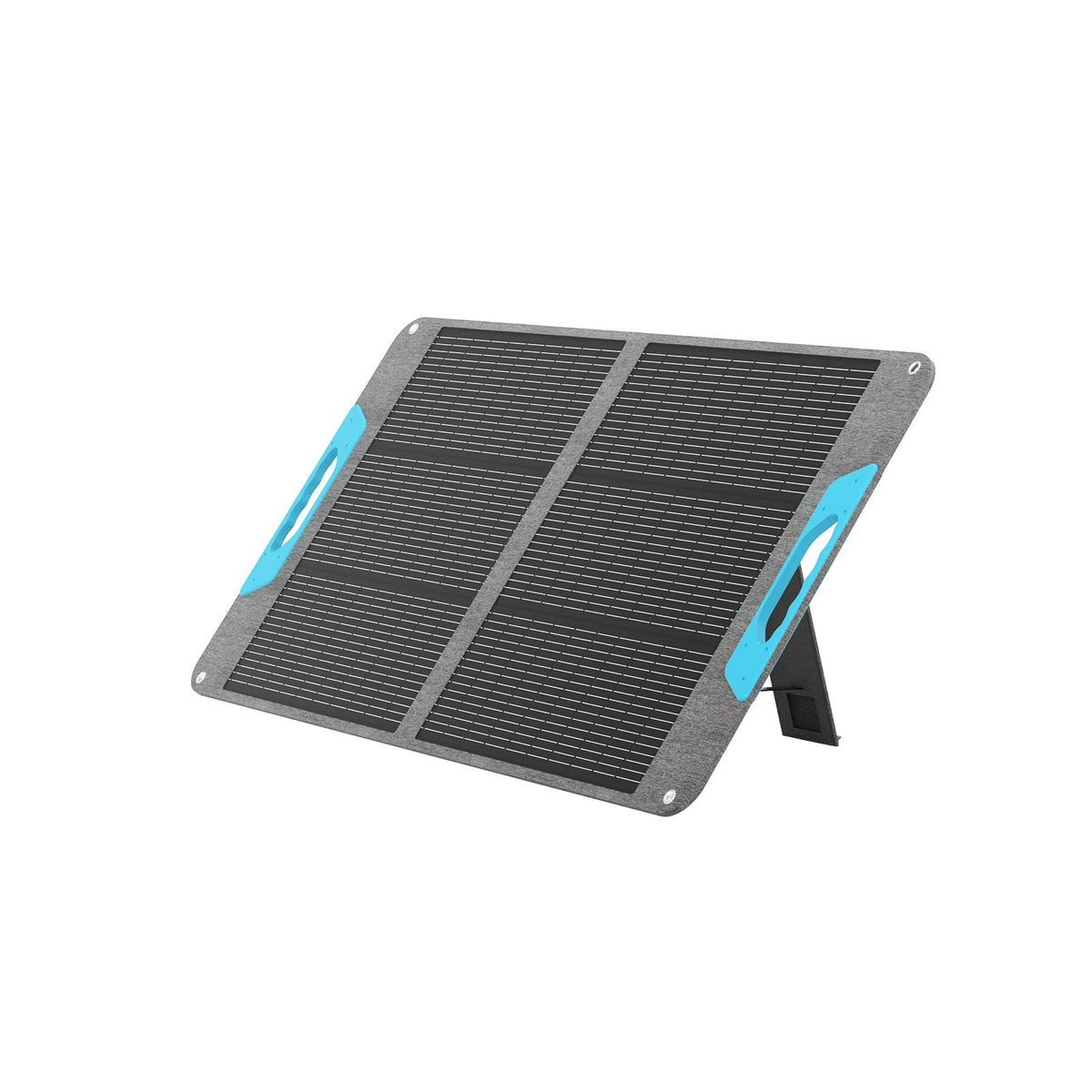 Renogy 100W panel folded compact for easy transport.