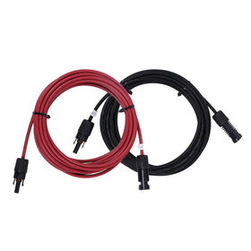 Renogy 12AWG connectors, female and male, secure connection in off-grid setups.