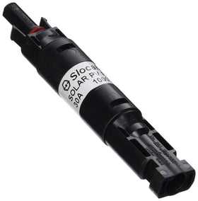 Renogy 30A waterproof inline fuse holder with PV cable compatibility for varied insulation.