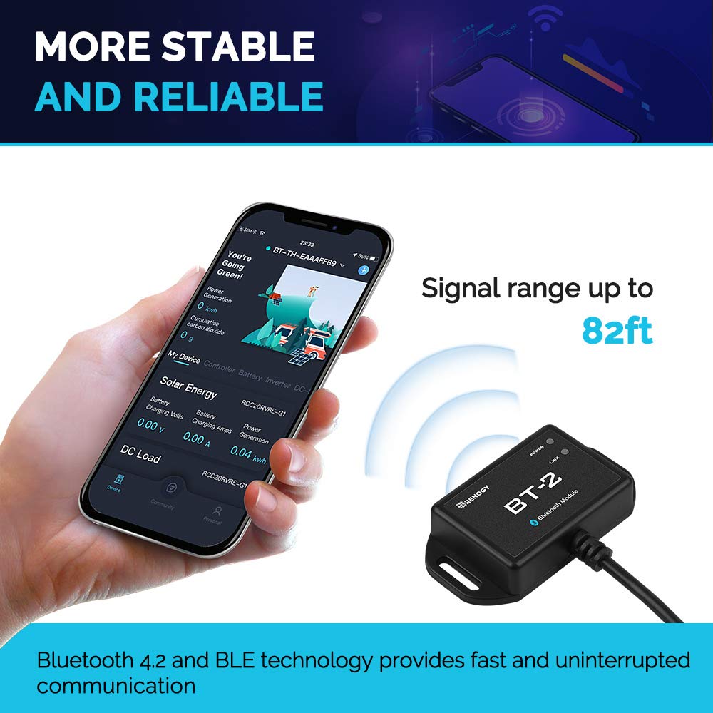 Renogy BT-2 compatibility with Rover Elite MPPT and smart batteries