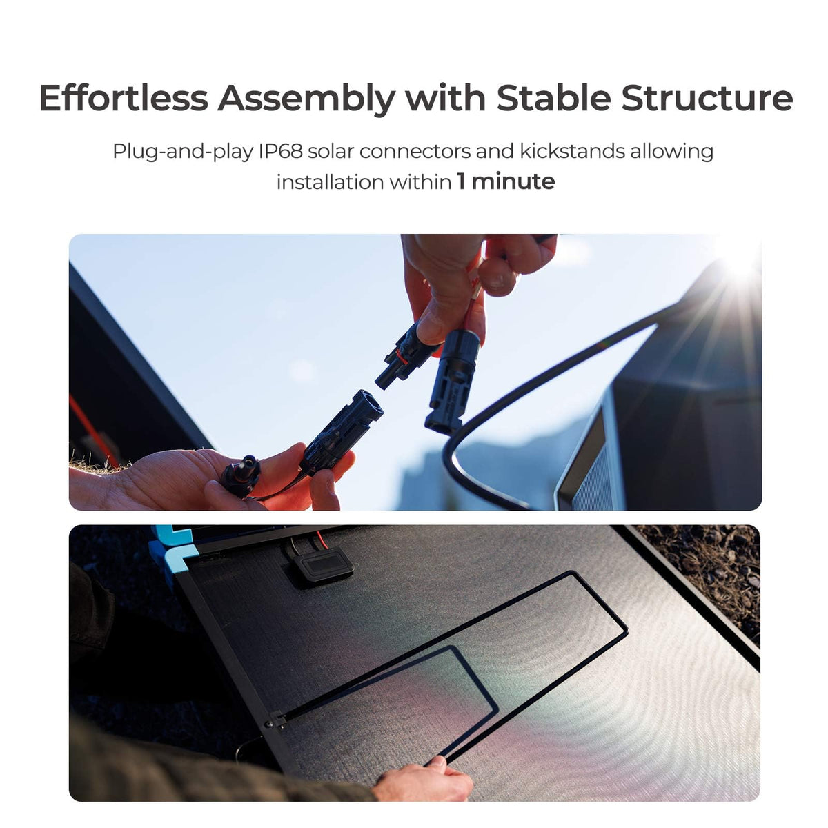 Renogy ETFE coating provides a durable UV resistant surface for outdoor use.