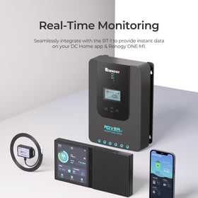 Renogy Rover 20A LCD display provides real-time status for confident charging decisions.