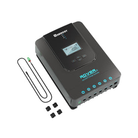 Renogy Rover 20A load output control powers DC devices like fans and lights.