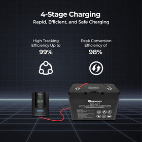 Renogy Rover 40A MPPT controller mounting panel keeps the charger secure.