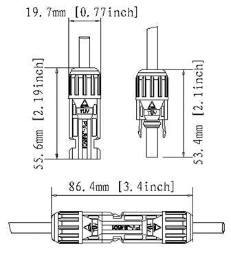 Renogy waterproof and dust-resistant connectors for reliable PV array connections in harsh weather.