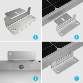 Renogy Z-Bracket on RVs and boats provides sturdy off-grid power support.