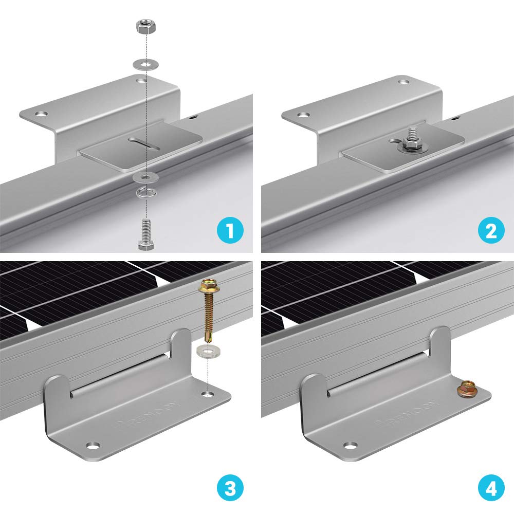 Renogy Z-Bracket ideal for mounting small solar panels on boats or trailers.