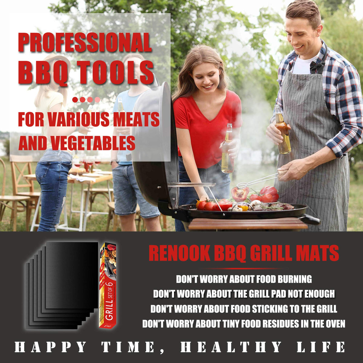 Renook non-stick mats simplify cleanup after grilling and baking sessions