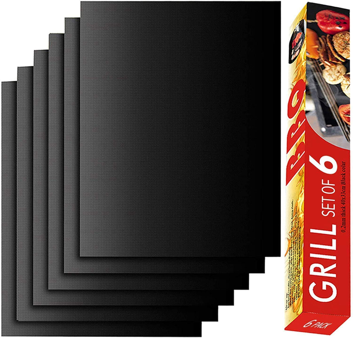 Renook grill mat set on the grill leaves marks and prevents food from falling through